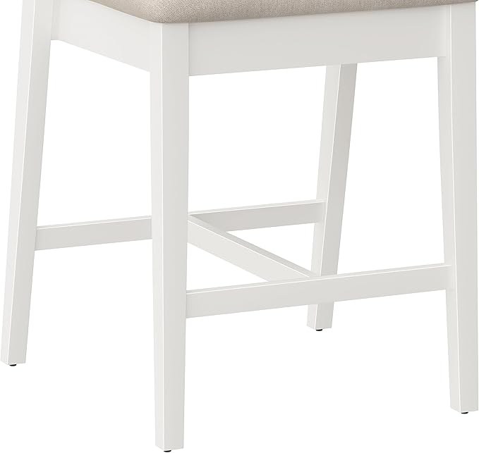 Hillsdale Dresden Wood Counter Height Stool, White