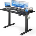 Marsail Standing Desk, Adjustable Height, Stand up Home Office Desk, 48x24 Inch Electric Standing Computer Desk, with 4 Memory Presets, Headphone Hook, Cable Organizer, Black