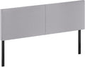 Furinno Roanne Headboard King Size, Plain Upholstered Wooden Headboard, Bed Frame Mount Head Board, Easy Assembly, for Bedroom, Dorm, Light Grey