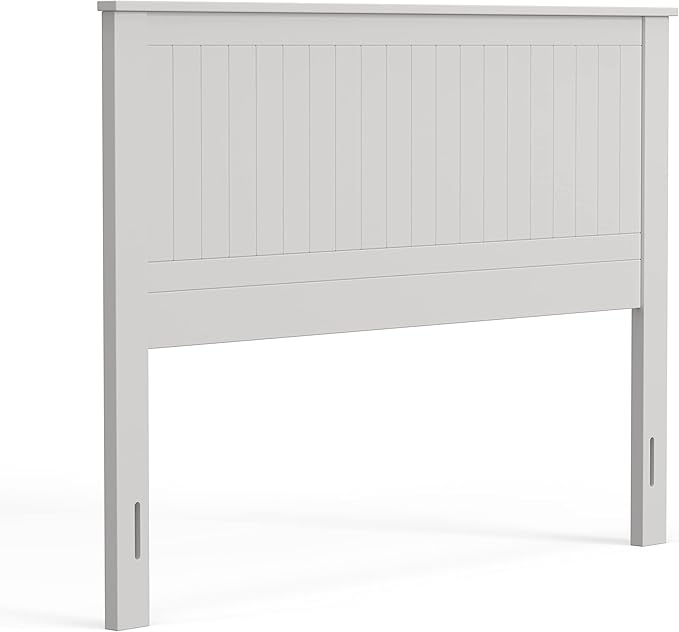 Glenwillow Home Wainscott Wood Panel Headboard in White - Queen Size