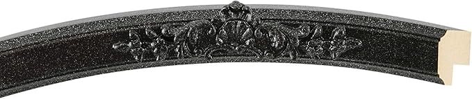 OVALCREST Oval Beveled Wall Mirror for Home Decor - Athena Style - Black Silver - 18" x 14" Outside Dimensions