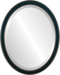 OVALCREST Oval Beveled Wall Mirror for Home Decor - Toronto Style - Royal Blue - 26" x 22"