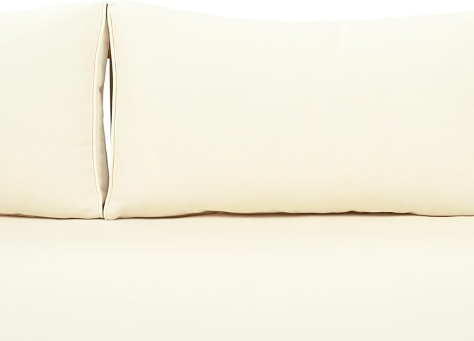 Christopher Knight Home Claremont Outdoor 3 Seater Acacia Wood Daybed with Fabric Water Resistant and Removable Cushions, Patio Garden Poolside Sofa with Slat Paneling Armrest and Back, Teak and Beige