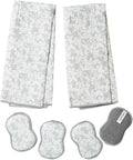 Kitchen Towel and Sponge Set Grey, 6 Piece Super Absorbent Reusable Quick Dry Towels and Washable Sponges Made from Recycled Materials, Durable Eco Friendly Cleaning Set for Kitchen