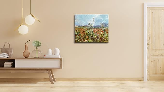 Wieco Art Canvas Prints Green Ears of Wheat by Vincent Van Gogh Impressionism Canvas Wall Art Famous Paintings Reproduction Pictures Artwork Wall Art for Living Room Home Decor
