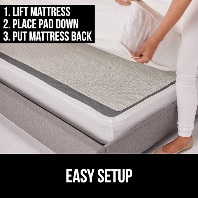GORILLA GRIP Non Slip Mattress Gripper, Prevents Mattresses from Sliding and Holds Bed in Place, Pad Grips Beds, Sofa, Couch, Chair Cushions and Helps Keep Topper from Slipping, 2 Pack Pads, Full