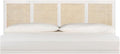 SAFAVIEH Home Collection Vienna White Wash Cane King Headboard Platform