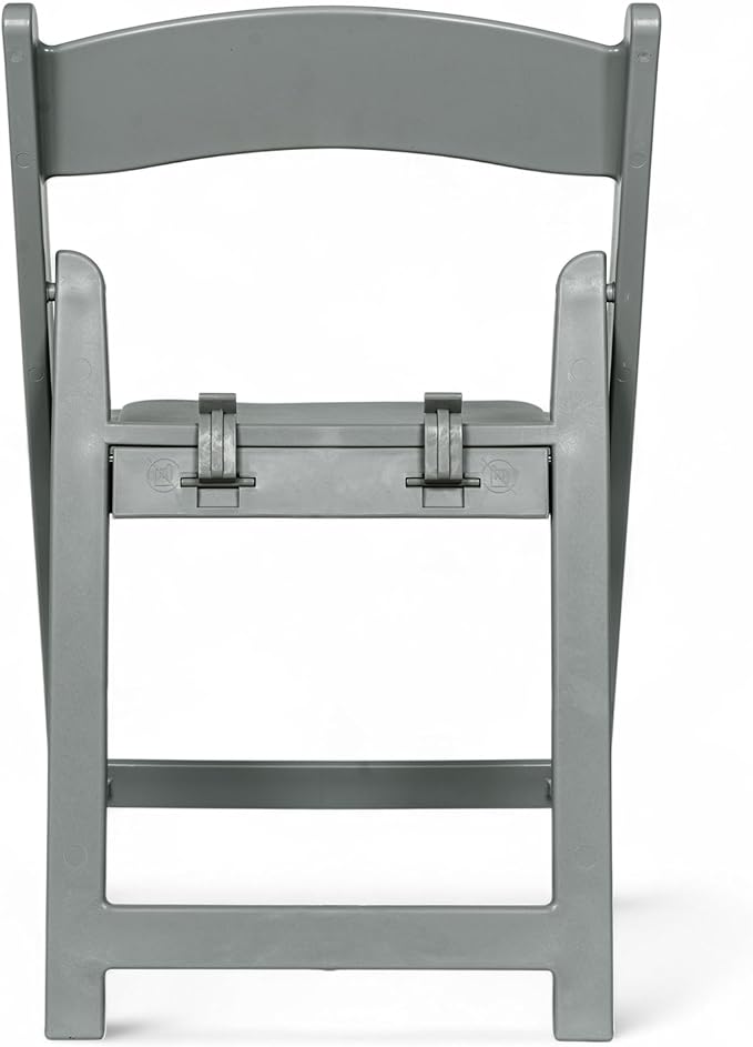 Flash Furniture Hercules Kids Gray Resin Folding Chair with Gray Vinyl Padded Seat