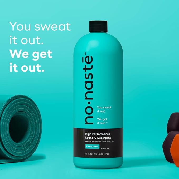 Nonaste Liquid Laundry Detergent - 32 Fl Oz (Pack of 2) - Activewear Laundry Detergent for Workout Clothes & More - Scented & Unscented, Gentle & Color Safe