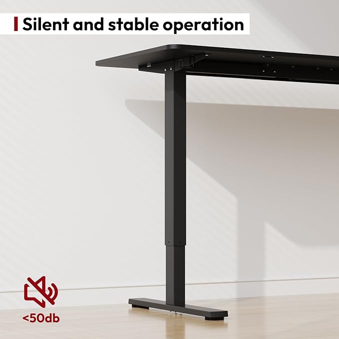 SANODESK Electric Standing Desk 79x32 Inch Height Adjustable Stand Up Desk Home Office Computer Workstation Sit Stand Home Office Desk with Splice Board (Black Frame + Black Top)