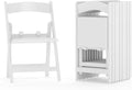 Flash Furniture Hercules Series Kids Padded Folding Chairs for Children, Children's Event Seats with 264-lb. Static Weight Capacity, Set of 10, White