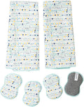 Kitchen Towel and Sponge Set Blue, 6 Piece Super Absorbent Reusable Quick Dry Towels and Washable Sponges Made from Recycled Materials, Durable Eco Friendly Cleaning Set for Kitchen