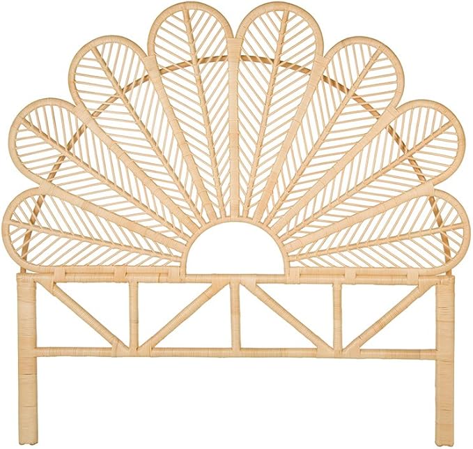 KOUBOO Rattan Petal Headboard, California King, Natural