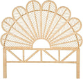 KOUBOO Rattan Petal Headboard, California King, Natural