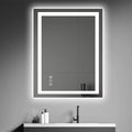 Awoco 28''x36'' LED Bathroom Mirror with Light, Lighted Vanity Mirror with Backlit and Front Light, Dimmable Anti-Fog Memory Function Lighted Mirror with 3 Colors for Bathroom Wall
