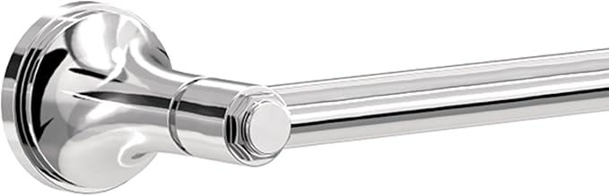 Franklin Brass Woodruff 4-Piece Bathroom Set Polished Chrome 18" + 6" Towel Rack, Toilet Paper Holder, Hand Towel Holder, Hook | 4-Piece Bath Hardware Accessories Set WDRF64-PC