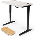 UPLIFTDESK V2 2-Leg White Laminate Wood Standing Desk – Adjustable Height, Advanced 1-Touch Memory Keypad, Under Desk Cable Management, Wire Grommets & Rocker Board (Black C-Frame, 48 x 30 inch)