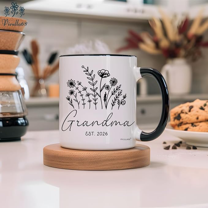 Christmas Gifts For First Time Grandparents, Promoted To Grandma And Grandpa Mugs Est 2026, Grandparents Baby Announcement, Pregnancy Announcement Mug, Grandparent To Be Gifts, New Grandparent Gift
