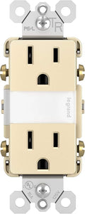 Legrand radiant NTL885TRLACC6 15 Amp Adjustable LED Night Light Outlet, Tamper Resistant Decorator Receptacle, Optional Louver, Light Almond (1 Count)