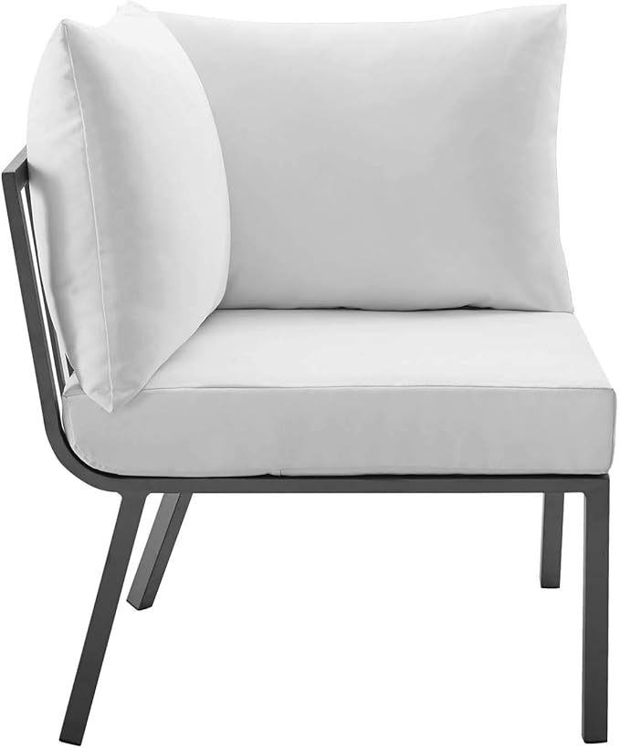 Modway Riverside Outdoor Furniture, 3-Piece Set, Gray White