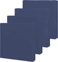 Easy-Going Waterproof Patio Cushion Covers ONLY Cover 24x22x4 inch 4 Pack Replacement Non-Slip Outdoor Seat Cushion Slipcover with Zipper. Navy