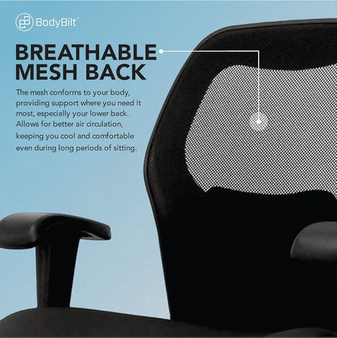 Seating Sola LT Ergonomic Office Chair | Comfortable Mid Back Computer Chair | Back Support Office Chair | Ultra-Soft | Ergonomic Lumbar Support Chair | (Steel Gray)