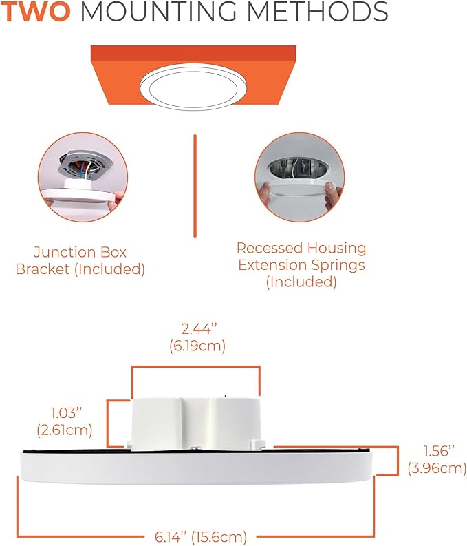 HALO SMD 4-Inch LED Surface Mount Downlight with Slim Profile, Selectable CCT, Wet Location Listed - SMD4R07FS5-6PK