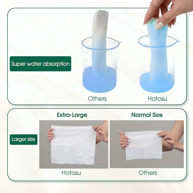 Towelettes Disposable 10 x 12" - XL Disposable Towel for Women - Clean Face Towels for Makeup Removal and Skin Care - Soft, Unscented and Gentle Formula Biodegradable Face Towels