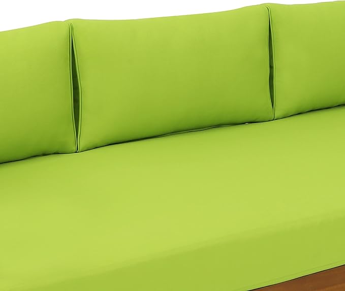 Christopher Knight Home Claremont Outdoor 3 Seater Daybed with Cushions - Acacia Wood - Teak/Green