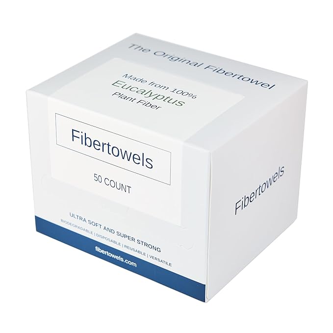 XL Disposable Face Towels 10” x 12” Eucalyptus Fiber Face Towelettes, Ultra Soft Facial Tissue Wipes for Women, Skin Friendly Dry Wipes Makeup Remover 50 Count (Pack of 1)