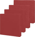 Easy-Going Waterproof Patio Cushion Covers 27x25x5 inch 4 Pack Replacement Non-Slip Outdoor Seat Cushion Slipcover with Zipper. Red