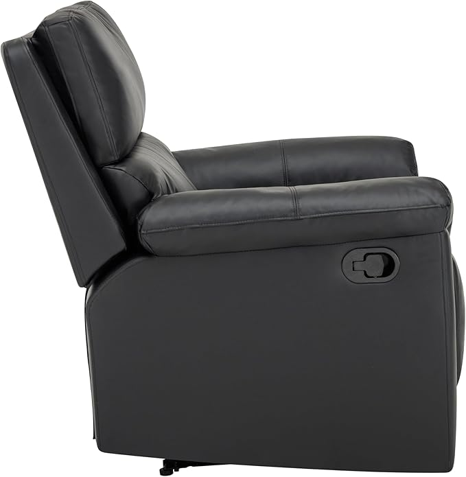 MINCETA Recliner Chairs,Modern 5" Wall Hugger Nursery Recliner with Overstuffed Arm and Back for Living Room,PU Leather in Black