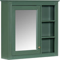 Bathroom Wall Cabinet with Mirror, 30'' x 28'' Medicine Cabinet with Mirror Door and Adjustable Shelves, Over Toilet Storage Cabinet, Wall-Mounted Bathroom Mirrors for Over Sink with Storage