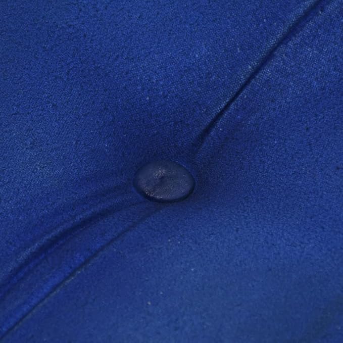 Handmade Eco-Friendly Geometric Leather Pouf Vintage Blue Color Square 14" x 14" x 14" Buffalo Leather Pouf for Living Room, Bedroom Seating, Patio