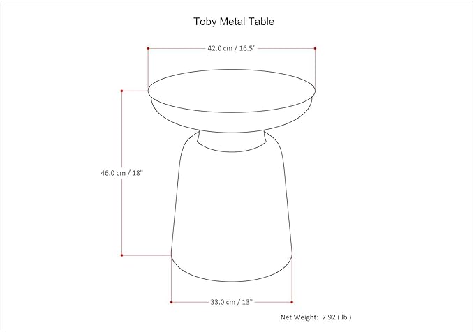 SIMPLIHOME Toby Metal Table - 17 inch Wide Solid Iron Drum Accent Table in Silver, Industrial Side or End Table for Living Room, Bedroom or Entryway with Sculptural Design, Assembled