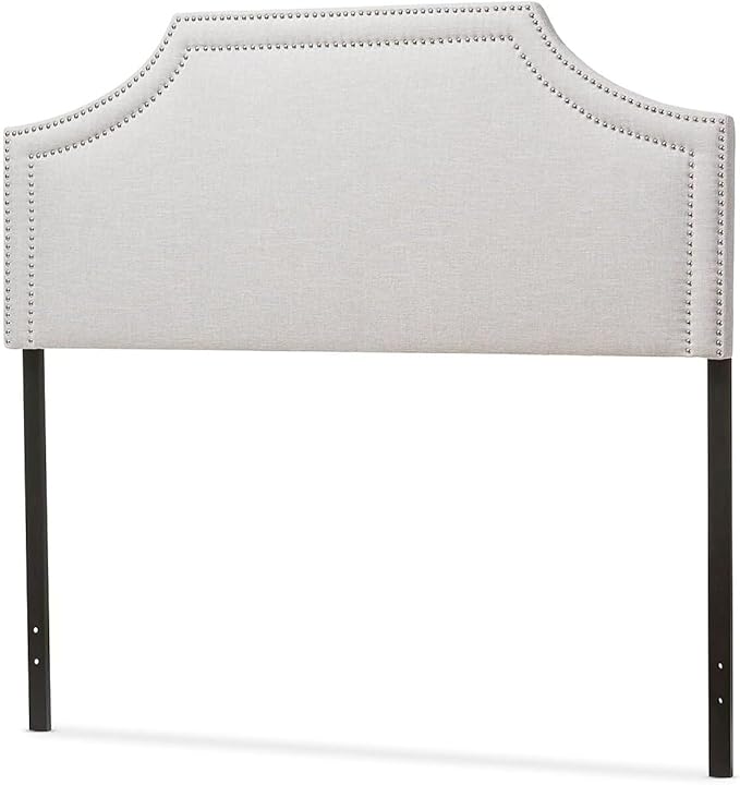 Maykoosh Eclectic Elegance Allure Modern and Contemporary Fabric Upholstered Headboard, Nailded Trim Head Board