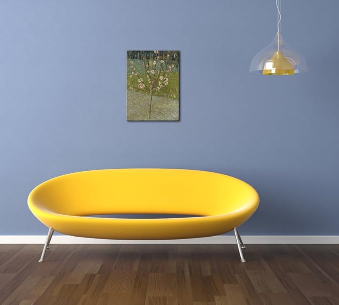 Wieco Art Almond Tree in Blossom by Van Gogh Famous Oil Paintings Reproduction Classic Canvas Prints Wall Art Abstract Flowers Pictures for Home Decor Modern Stretched and Framed Landscape Artwork