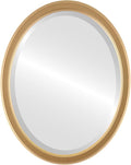 OVALCREST Oval Beveled Wall Mirror for Home Decor - Toronto Style - Holiday Red - 22" x 18"