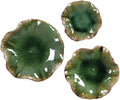 Uttermost Abella Forest Green Ceramic 3-Piece Wall Art Set
