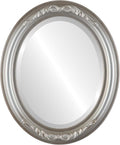 OVALCREST Oval Beveled Wall Mirror for Home Decor - Florence Style - Silver Shade - 32" x 26"