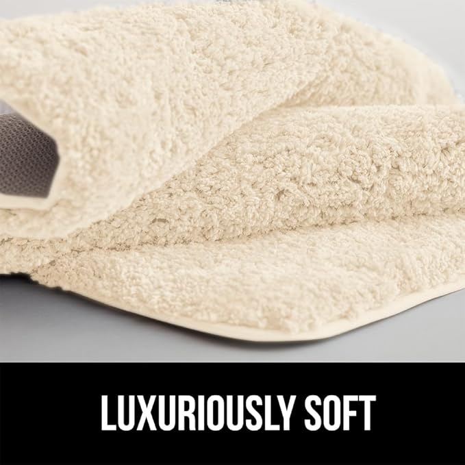 GORILLA GRIP Bathroom Rugs, 60x24, Ultra Soft Absorbent Mat, Thick Plush Bath Rug, Machine Washable, Microfiber Quick Dry, Mats for Shower, Bathtub and Floor, Home Decor Accessories, Ivory