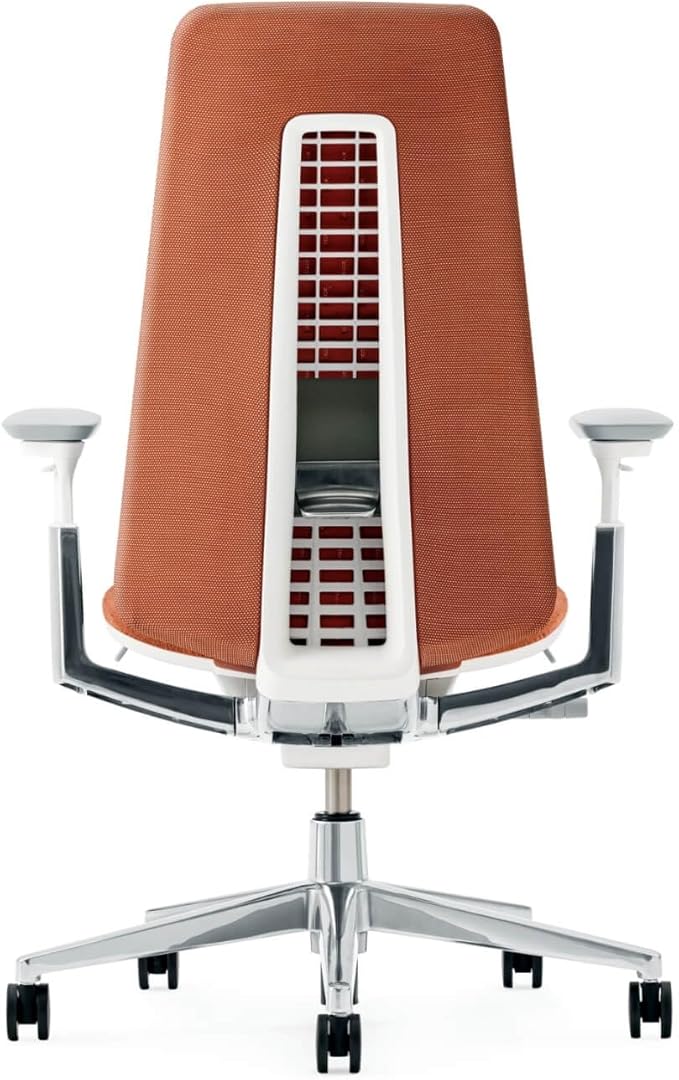 Haworth Fern Ergonomic Office Chair – Stylish and Innovative Desk Chair with Digital Knit Finish - with Lumbar Support (Ember)