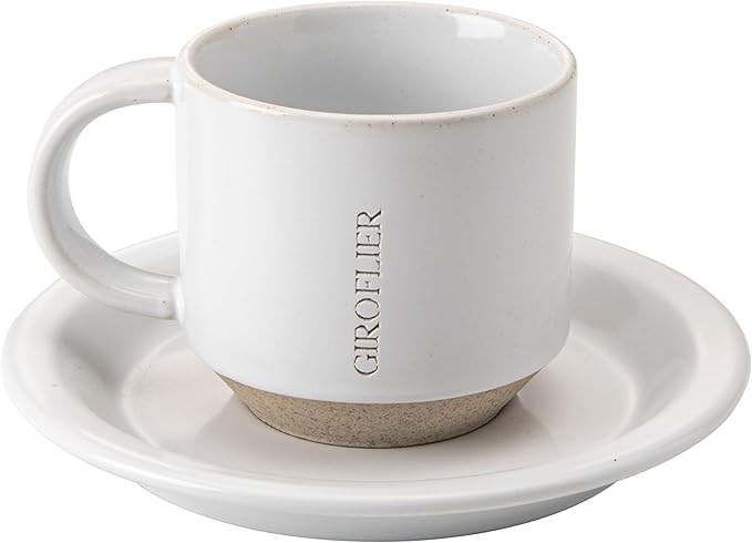 Oak Espresso Cups Set of 4, 3 oz Demitasse Cups, Modern Style, Multi Colors, Microwave & Dishwasher Safe(Pastel)