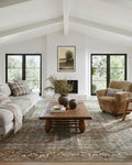 Loloi Amber Lewis Georgie Collection GER-07 Moss/Salmon 3'-9" x 5'-6", .19" Pile Height, Accent Rug