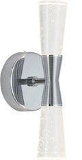 JoollySun Crystal Wall Sconces Indoor: Dimmable 3-Color (3000K-6000K) LED Bathroom Lighting for Hallway Bedroom