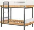 South Shore Furniture Bebble Bunk Bed, Twin, Natural and Gray