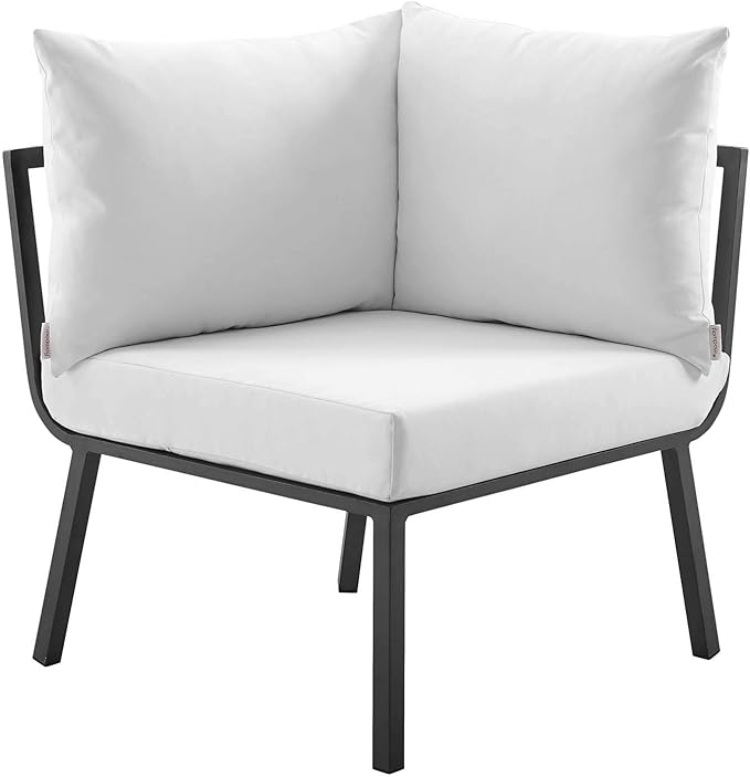 Modway Riverside Outdoor Furniture, 3-Piece Set, Gray White