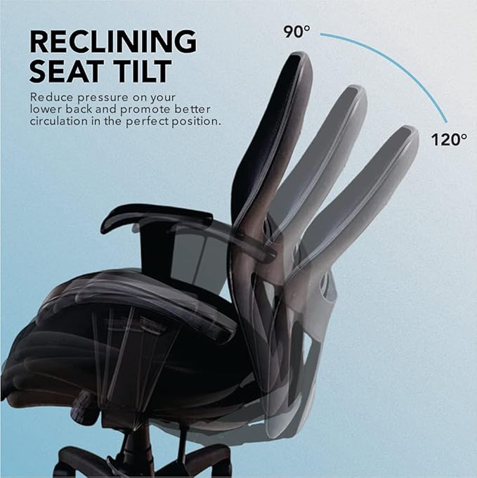 Seating Sola LT Ergonomic Office Chair | Comfortable Mid Back Computer Chair | Back Support Office Chair | Ultra-Soft | Ergonomic Lumbar Support Chair | Swivel Computer Task Chair