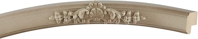 OVALCREST Oval Beveled Wall Mirror for Home Decor - Athena Style - Taupe - 18" x 14" Outside Dimensions
