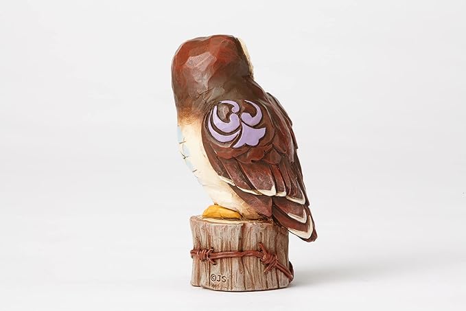 Enesco Jim Shore Heartwood Creek Owl on Tree Stump Miniature Figurine, 3.5 Inch, Multicolor